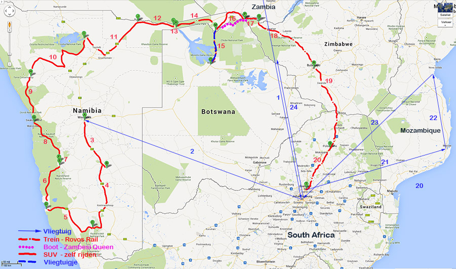 Trip Afrika met nummers kopie