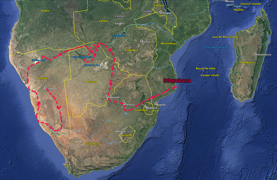 Inhambane kaart